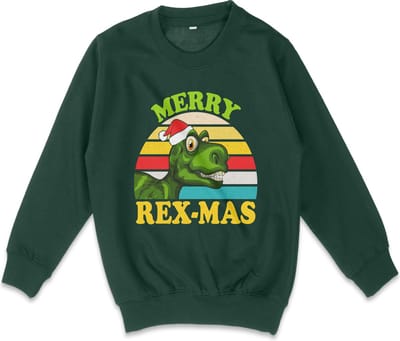 AWDis - Sweater Trui Meisjes Jongens Kerstmis - Groen - Maat 104 (XS)