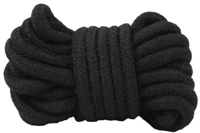 Zeloria Bondage Touw 10 Meter – Zacht Katoenen Bondage Rope 8 mm – Shibari Touw – BDSM Touw – Zwart