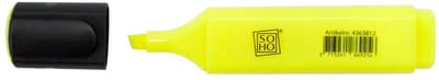 SOHO Tekstmarker - Markeerstift - Highlighter - Beitelpunt - Geel