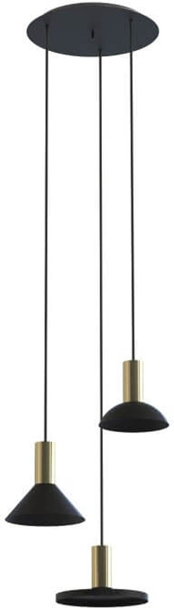 Nowodvorski - Hanglamp Hermanos 3 lichts Ø 30 cm zwart - goud