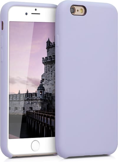 kwmobile telefoonhoesje geschikt voor Apple iPhone 6 / 6S - Hoesje met siliconen coating - Smartphone case in pastel-lavendel
