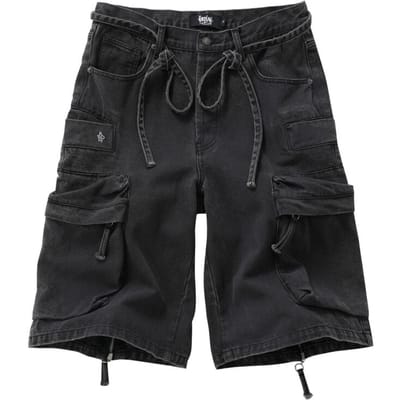Forplay Shorts - Oversize Cargo Shorts grey washed - 30 tot 40 - voor Mannen - donkergrijs