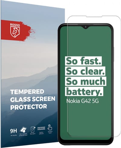Rosso 9H Tempered Glass Screen Protector Geschikt voor Nokia G42 | Glasplaatje | Beschermlaag | Beschermglas | 9H Hardheid