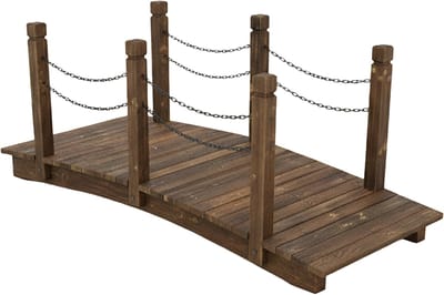Tuinbrug - 150 cm - hout - bruin