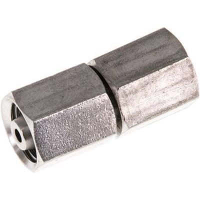 6L RVS Rechte met Draaidoorvoer 315bar FKM O-ring en Afdichtconus ISO 8434-1