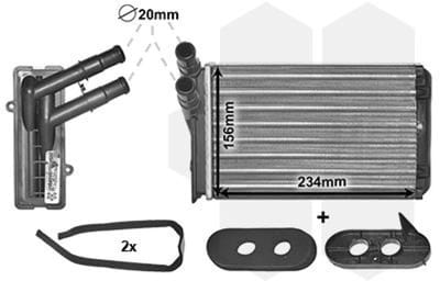 Van Wezel - KACHEL RADIATEUR VOOR AUDI A3 8L 1996-1999 191813031D