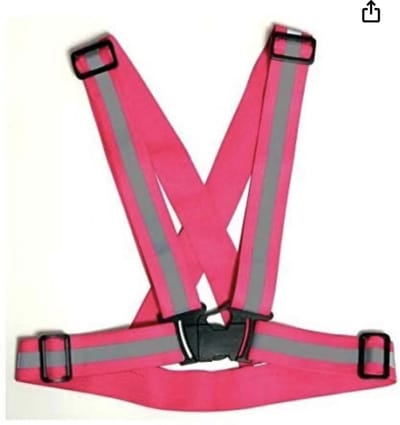 CHPN - Reflecterend hardloopvest - Reflectie harnas voor hardlopen - Roze - 1 stuks - Veiligheidsuitrusting - Reflectie - Zichtbaar in het donker - Veilig hardlopen