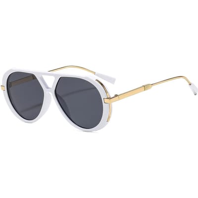 Dernières Lunettes de Soleil Rétro Aviateur Double Pont Femme Style Millenium Luxe Motif Léopard Design Dégradé Haute Qualité Homme Punk Protection UV 400 as  picture