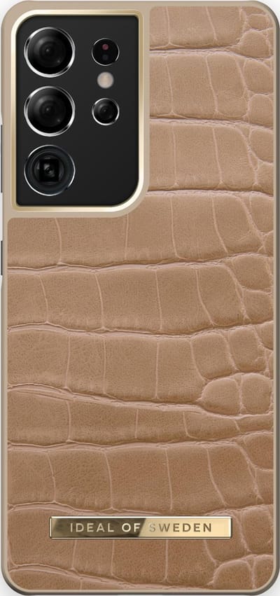 ideal of sweden atelier case introductory geschikt voor samsung galaxy s21 ultra camel croco