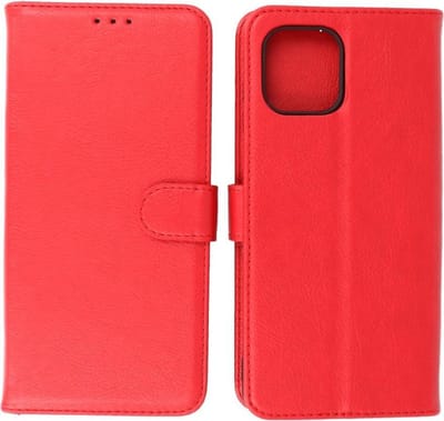 Motorola Moto Edge 20 Lite Hoesje - Book Case Telefoonhoesje - Kaarthouder Portemonnee Hoesje - Wallet Case - Rood