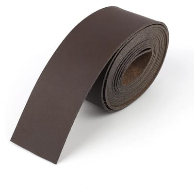 2 Meter Lange DIY Ambachten Leren Riem Brede Leerbewerking Strips DIY Huisdier Halsbanden Treklijnen Riemen Sleutelhangers Horlogebandjes 3.75CM Width donkere koffiekleur