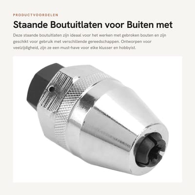 Dailygoods- Boutuitlaten 3/8 Inch - Staande Bouten - Gebroken Bouten - Verstelbare Sleutels - Handgereedschap - Hoog klemvermogen - Schroefextractor