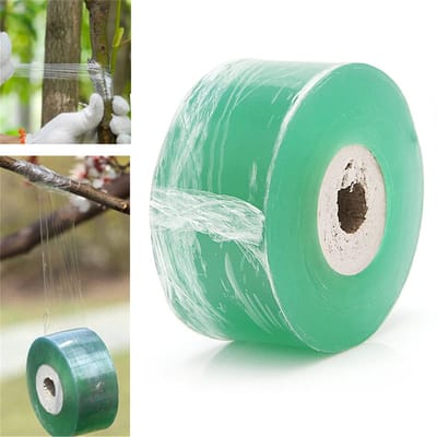 longziming - Entband Voor Planten - Entfolie - Zelfklevende Grafting Tape - Waterdicht en Rekbaar - Dunne Transparante Folie - Geschikt Voor Enten van Fruitbomen en Planten - 1 Rol