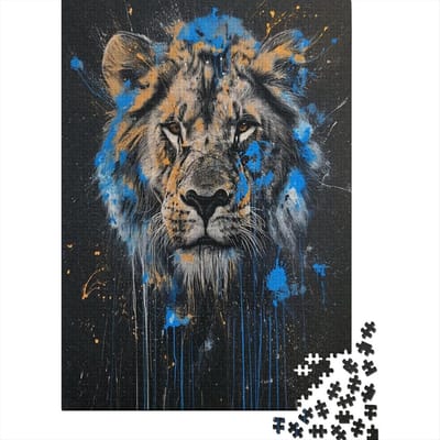 Puzzel Leeuw - Legpuzzel Volwassenen - Ontspanning Thuis - Gerecycled Dik Karton - 75x50cm 1000 Stukjes