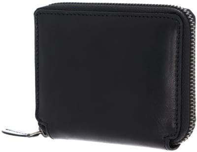 LEONHARD HEYDEN Leren Portemonnee Roma Zip Around Wallet Black Zwart