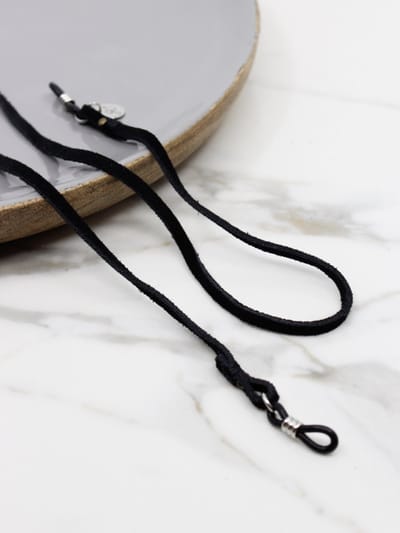 Brillenkoord Heren - Suede zwart - Comfortabel brillenkoordje - Zonnebrilkoord zwart | SUNNY CORDS