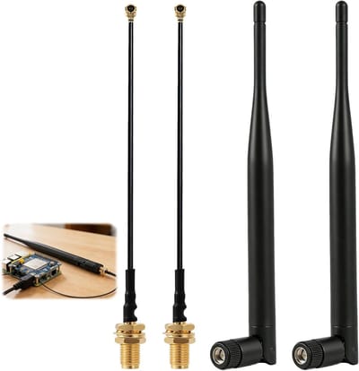 LoRa antennes - IoT antennes - Signaalverbetering - 5dBi Versterking - 2 stuks - Zwart
