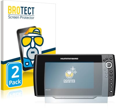 BROTECT - Screenprotector voor Humminbird Helix 9 G3N - Folie Beschermfolie matte 2 Stuks
