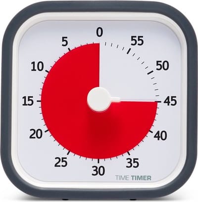 Time Timer® - MOD - kleur Charcoal/grijs - 60 Minuten Visuele Timer