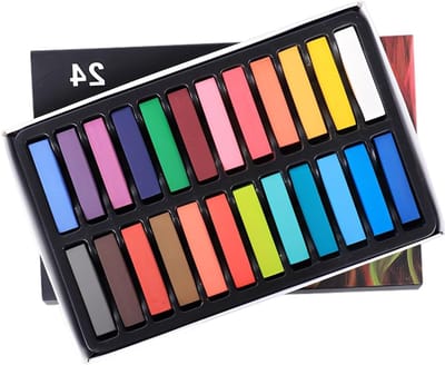 Krijt voor Haar in 24 Kleuren, Niet-Toxisch en Zacht, Perfect voor Creatieve Haarstyling en Body Art