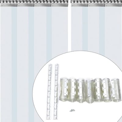 Strips Gordijn Set - Transparant PVC Gordijn - Bedrijfsdeuren Afschermen - Waterdicht Flexibel Materiaal - 7 Stuks - Transparant