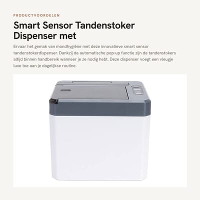 Dailygoods - Smart Sensor Tandenstoker Dispenser met Automatische Pop-Up