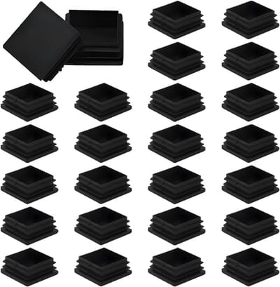 Stoeldop Set - Meubeldop Vierkant - Vloer Beschermen - Snelle Montage - 26 Stuks 40x40mm - Zwart