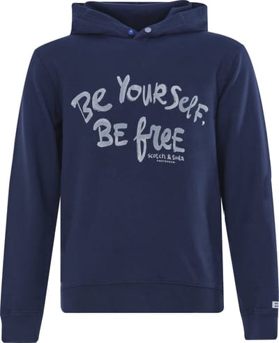 Scotch & Soda - Hoodie Felpa Donkerblauw - Mannen - Maat S