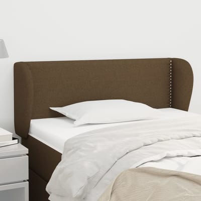 vidaXL - Hoofdbord - met - randen - 103x23x78/88 - cm - stof - donkerbruin