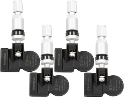 Bandensensoren - TPMS sensoren - Veiligheid verbeteren - Voorgeprogrammeerd - 433 MHz - Zilver