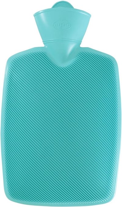 Warm water kruik - kunststof kruik - zonder hoes - aqua - 1,8 liter