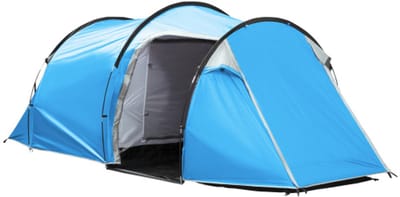 Tunneltent voor 2-3 Personen - 190T Campingtent met Haringen - Glasvezel & Polyester - Lichtblauw - 426 x 206 x 154 cm