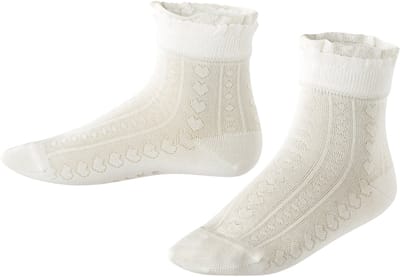 FALKE Romantic Net fijn elegant katoen sokken kinderen wit - maat 23-26