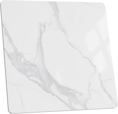 Tafelblad - Vierkant blad - Eettafel gebruik - Gesinterd steen - 70 cm - Wit