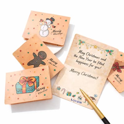18 Stuks Kerstkaarten - Kerst Wenskaarten - kaartjes om te versturen - Met Enveloppen – Nieuwjaarskaarten - Nieuwjaarskaarten & Ansichtkaarten - 12,7x9cm - LOUZIR