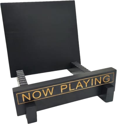 Platenstandaard - Albumhouder - Vinyl Organiseren - Montage zonder gereedschap - 28 cm breed - Zwart