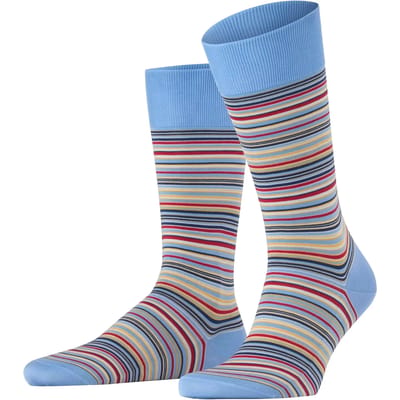 FALKE Microblock gedessineerd katoen sokken heren blauw - maat 41-42