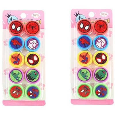 10/20/30 stuks Spiderman Stempelzegels Feestartikelen Verjaardagscadeaus voor Kinderen Goody Bag Vullers Klaslokaal Beloningen Prijzen Jongens Cadeaus