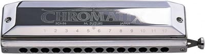 Suzuki Chromatic SCX-56-C - 14-gaats - chromatische mondharmonica - origineel - populair model