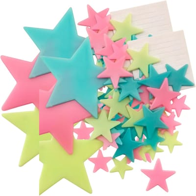 Ostaria Kids Glow in the dark Sterrenstelsel - 100x stuks - multi - kinderkamer - decoratie
