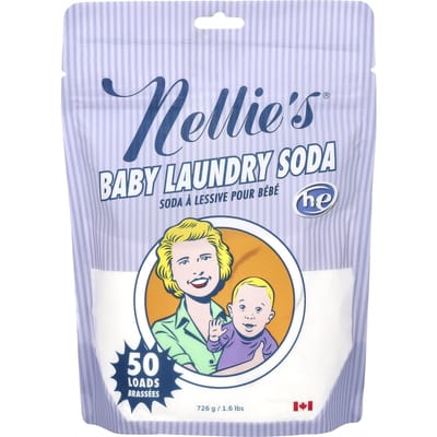 Nellie's, Lessive Douce pour Bébé, 50 Doses, 1,6 lb (726 g) gray