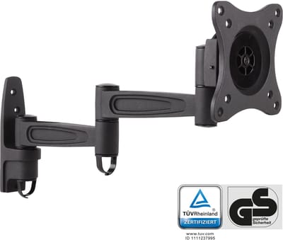 InLine® Muurbeugel, voor monitoren tot 69cm (27), max. 15kg, 2-delige arm