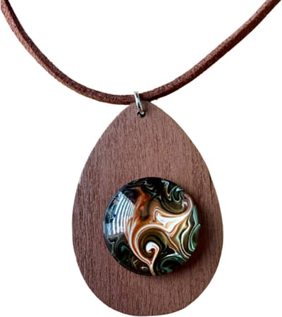 Ketting Amara bruin hout verstelbaar - Charme Bijoux