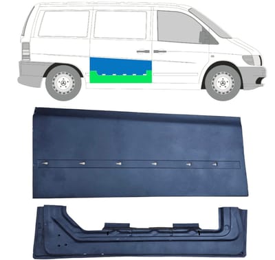 Interne reparatie achterste deuren voor Mercedes Vito I W638 1996-2003 / Rechts
