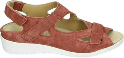 Durea - 7419 G - Platte sandalenDames Sandalen - Kleur: Rood - Maat: 38