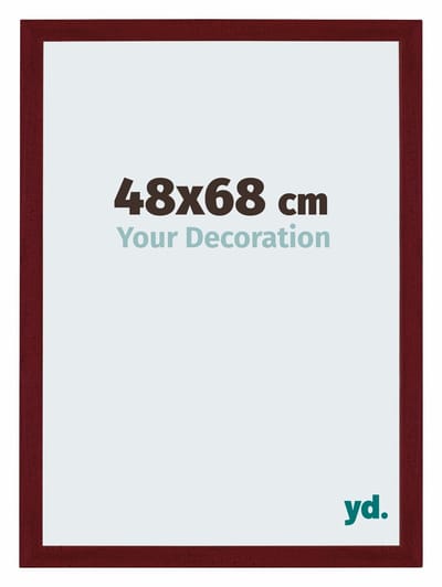 Your Decoration - Puzzellijst 48x68 cm - Wijnrood Geveegd - Puzzellijst 500-1000 stukjes - MDF Fotolijst - Mura