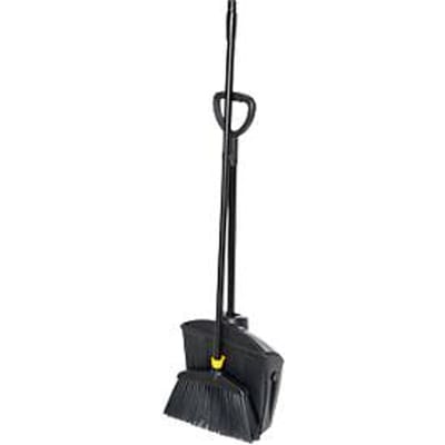 Schäfer Shop Pure bezemset, bestaande uit bezem met L 1200 mm en schep met L 1000 mm, metaal/PET, zwart