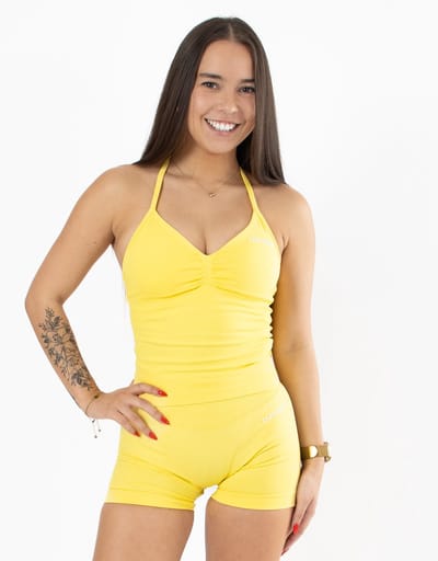 Divinity Top | CAPO FINALE - Sportbra's | XS | Kleur Geel | Sportkleding | Activewear | Gymkleding | Fitnesskleding | Sportoutfit | Fitness | Hardlopen | Crossfit | Yoga | Pilates | Krachttraining