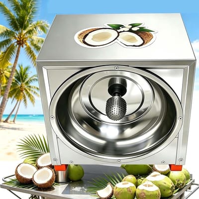 Kokosrasp Machine - Elektrische Rasp - Commercieel Gebruik - Ovaal Raspstuk - 300 Watt - Zilver