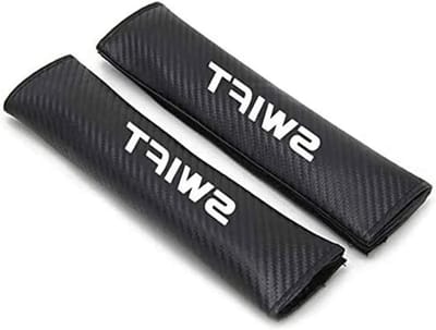 Autogordel Covers - Schouder Pads - Comfortabel Rijden - Koolstofvezel Materiaal - 2 Stuks - Wit